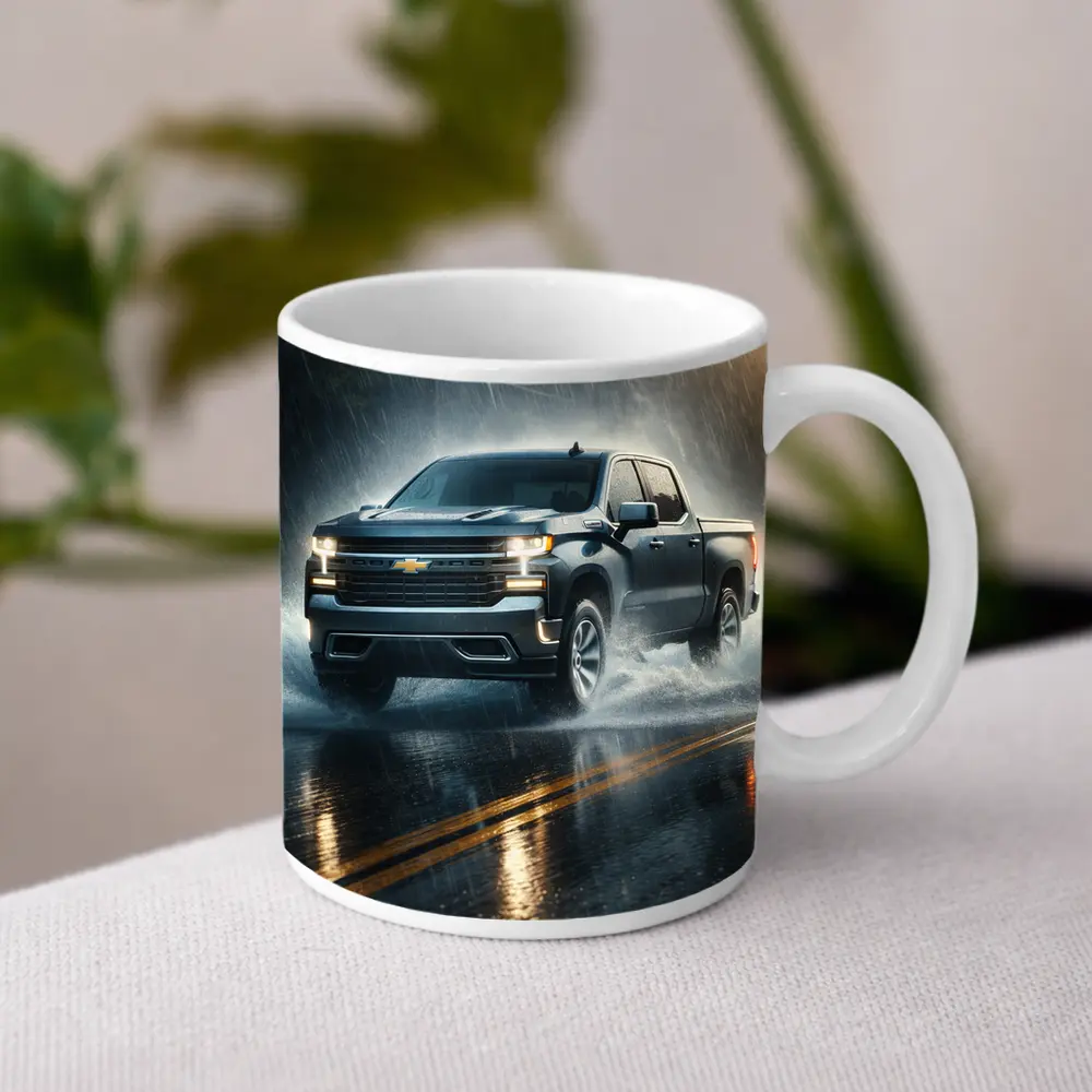 Chevrolet Silverado Driving Through Heavy Rain – Mugs