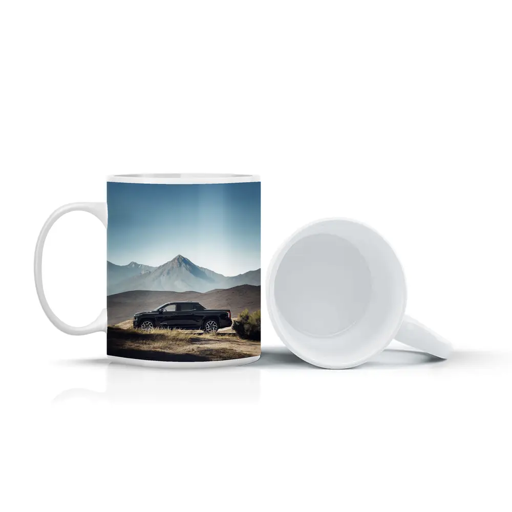 Chevrolet Silverado Black Truck Mountain Landscape – Mugs