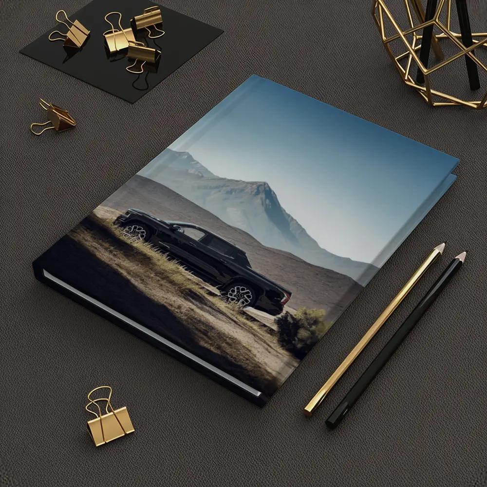 Chevrolet Silverado Black Truck Mountain Landscape – Notebooks