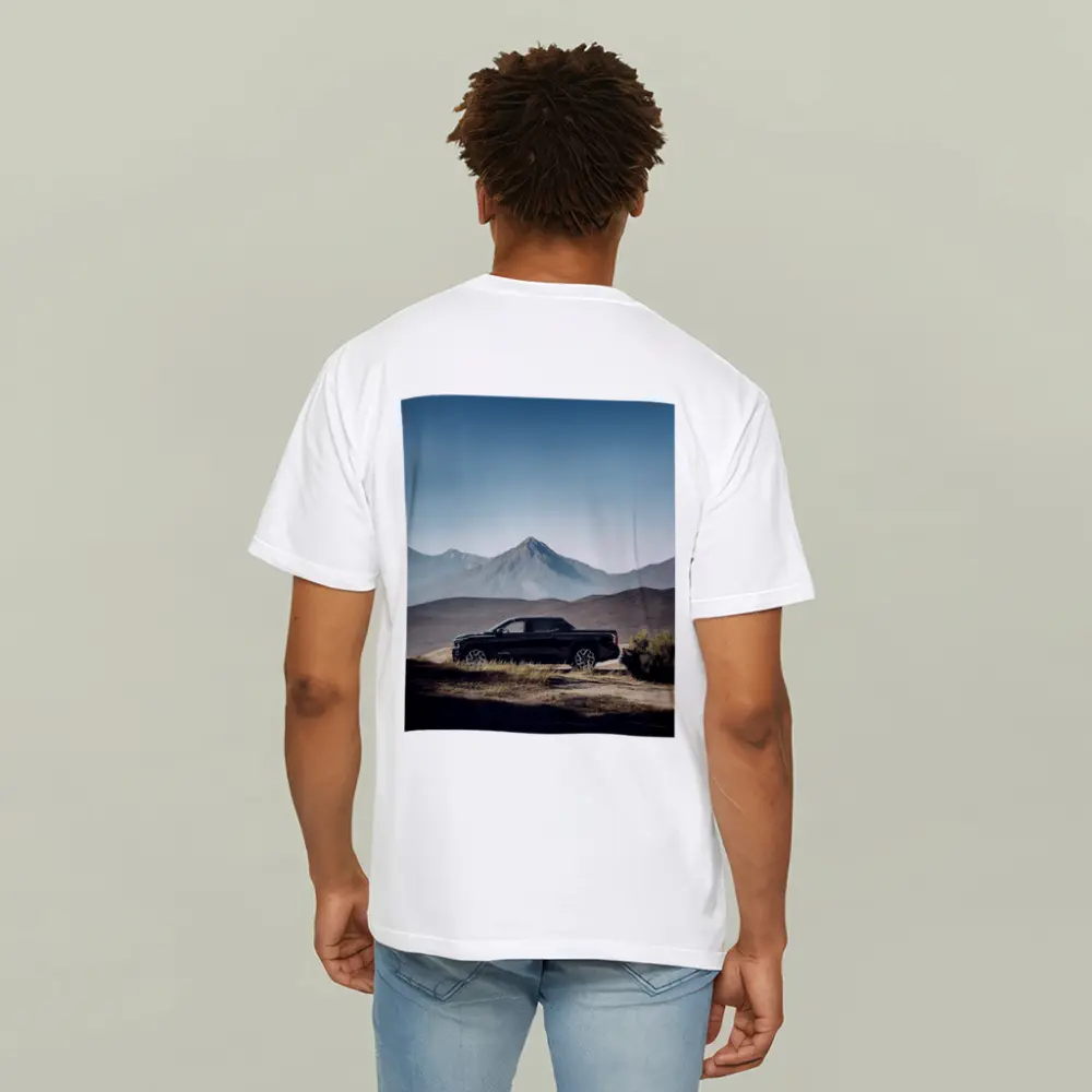 Chevrolet Silverado Black Truck Mountain Landscape – T-Shirts