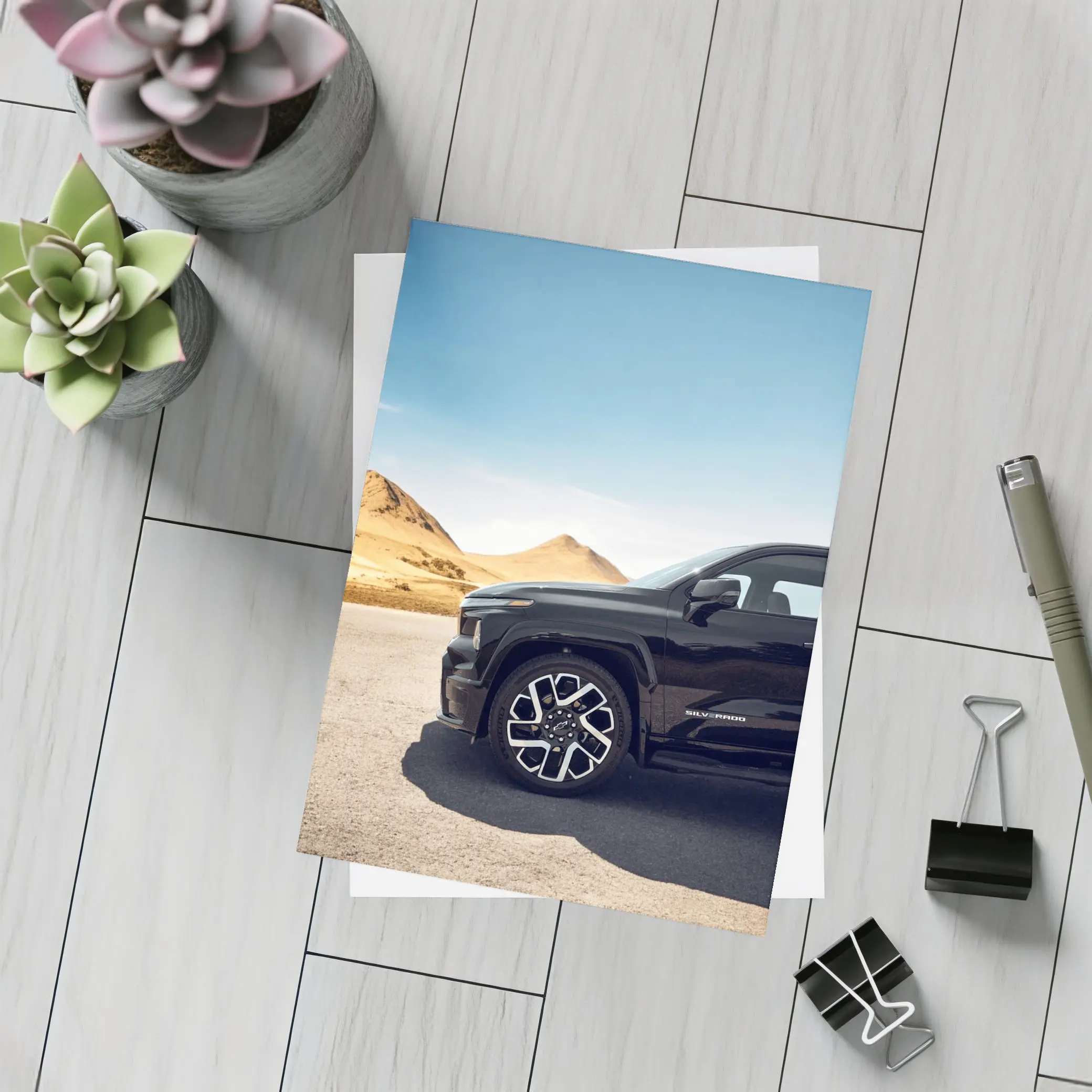 Chevrolet Silverado EV Desert Mountain Setting – Postcards