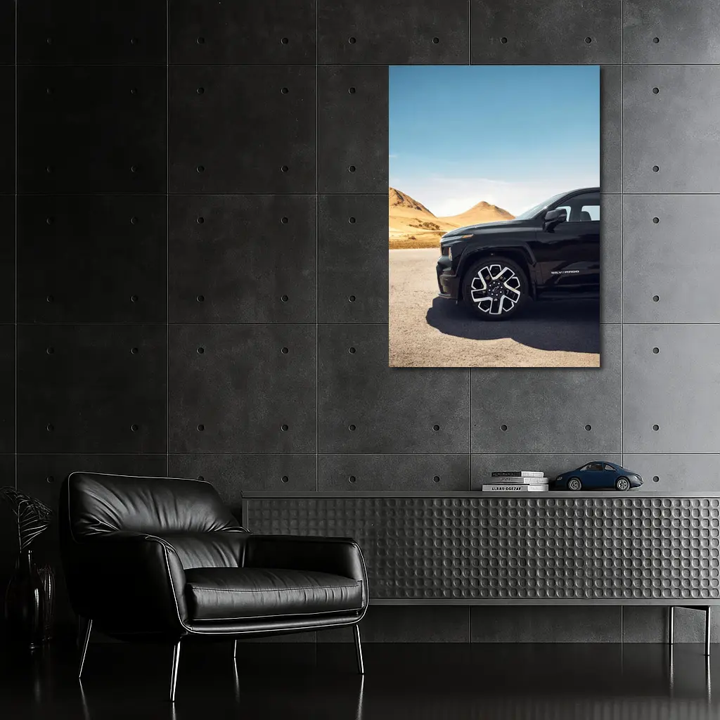 Chevrolet Silverado EV Desert Mountain Setting – Wall Art