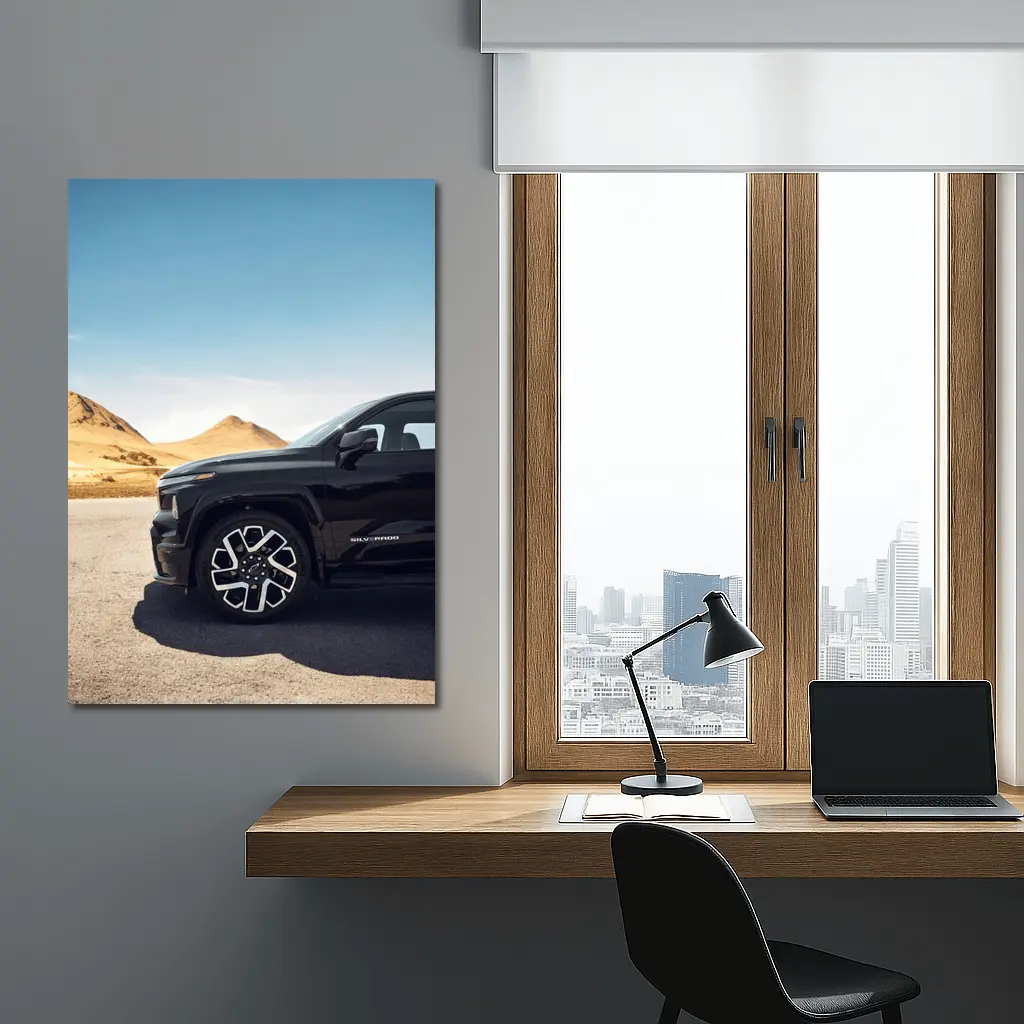 Chevrolet Silverado EV Desert Mountain Setting – Wall Art