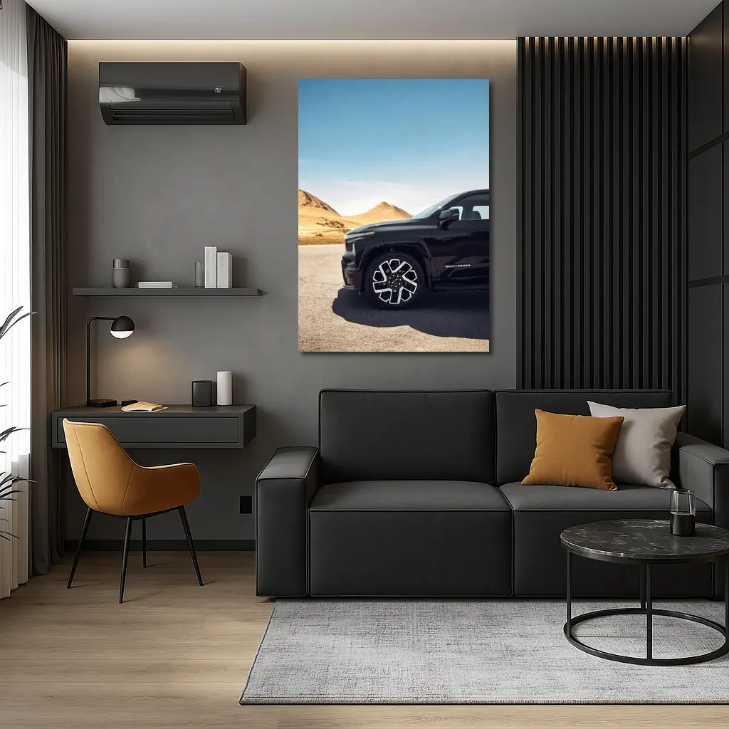 Chevrolet Silverado EV Desert Mountain Setting – Wall Art