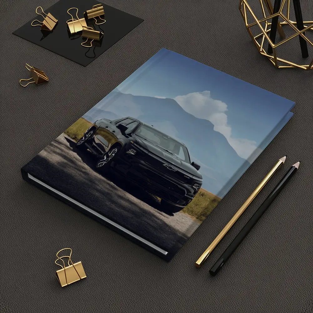 Chevrolet Silverado EV Black Mountain Background – Notebooks