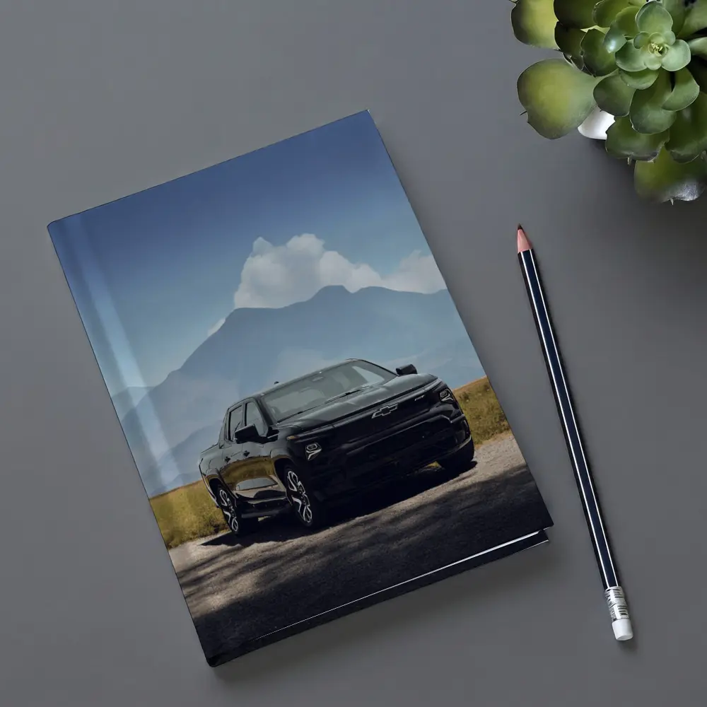 Chevrolet Silverado EV Black Mountain Background – Notebooks