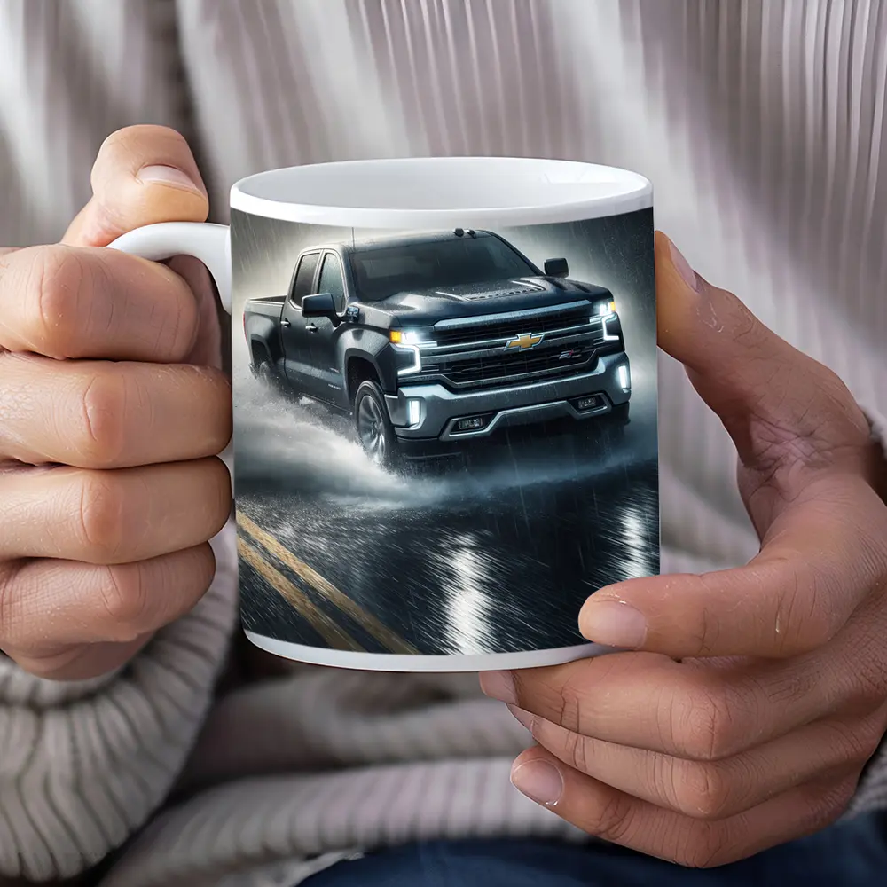 Chevrolet Silverado Driving Through Heavy Rain – Mugs