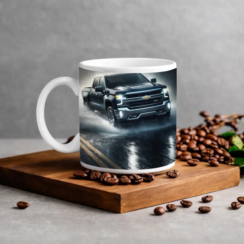 Chevrolet Silverado Driving Through Heavy Rain – Mugs