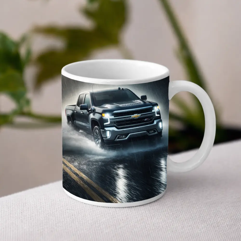 Chevrolet Silverado Driving Through Heavy Rain – Mugs