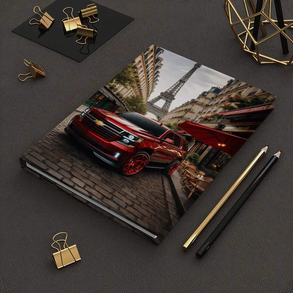 Chevrolet Suburban Red SUV Paris Streets – Notebooks