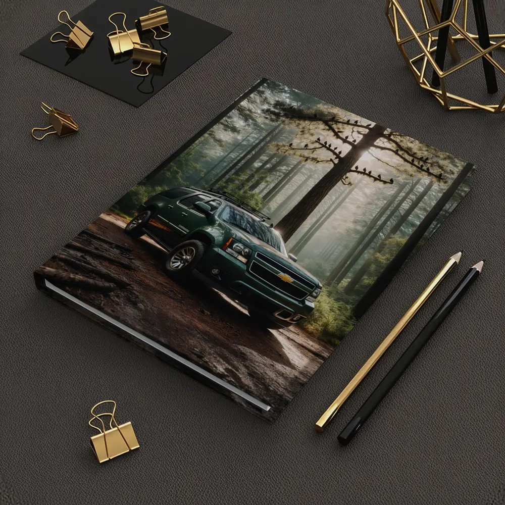 Chevrolet Suburban Green SUV Forest Setting – Notebooks
