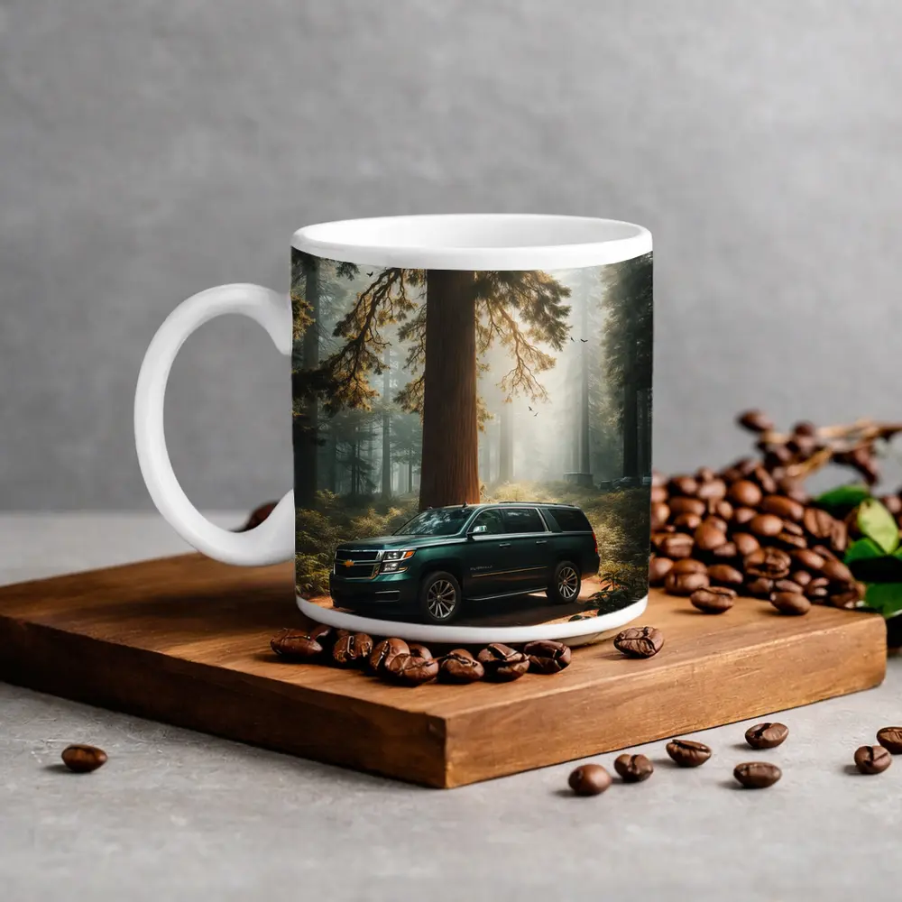 Chevrolet Suburban SUV in Misty Forest – Mugs