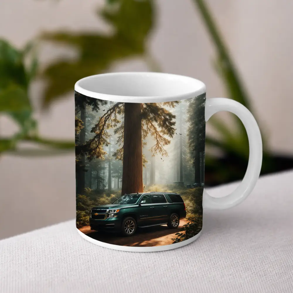 Chevrolet Suburban SUV in Misty Forest – Mugs