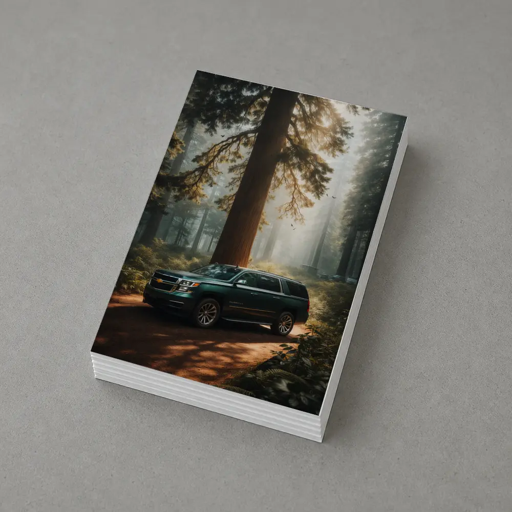 Chevrolet Suburban SUV in Misty Forest – Postcards