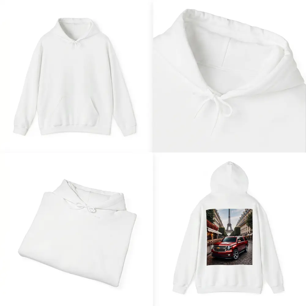 Chevrolet Suburban Red SUV Paris Street – Hoodies