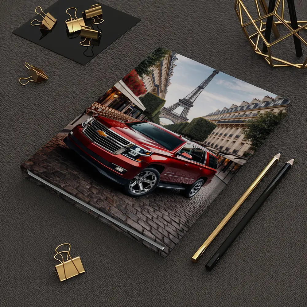 Chevrolet Suburban Red SUV Paris Street – Notebooks