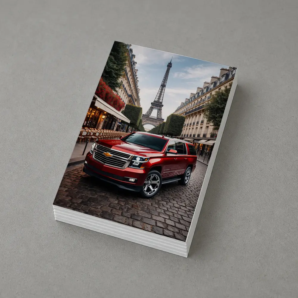 Chevrolet Suburban Red SUV Paris Street – Postcards