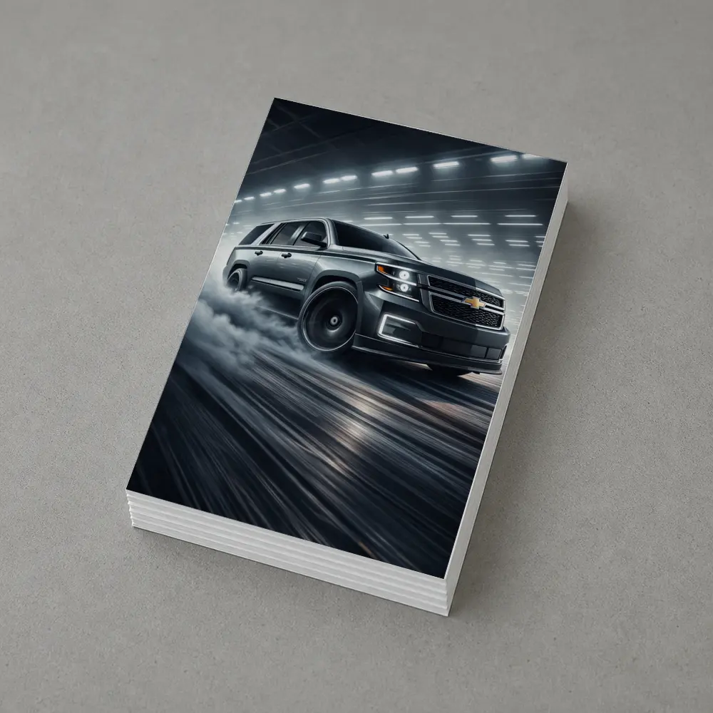 Chevrolet Tahoe Drifting Through Smoky Tunnel – Postcards
