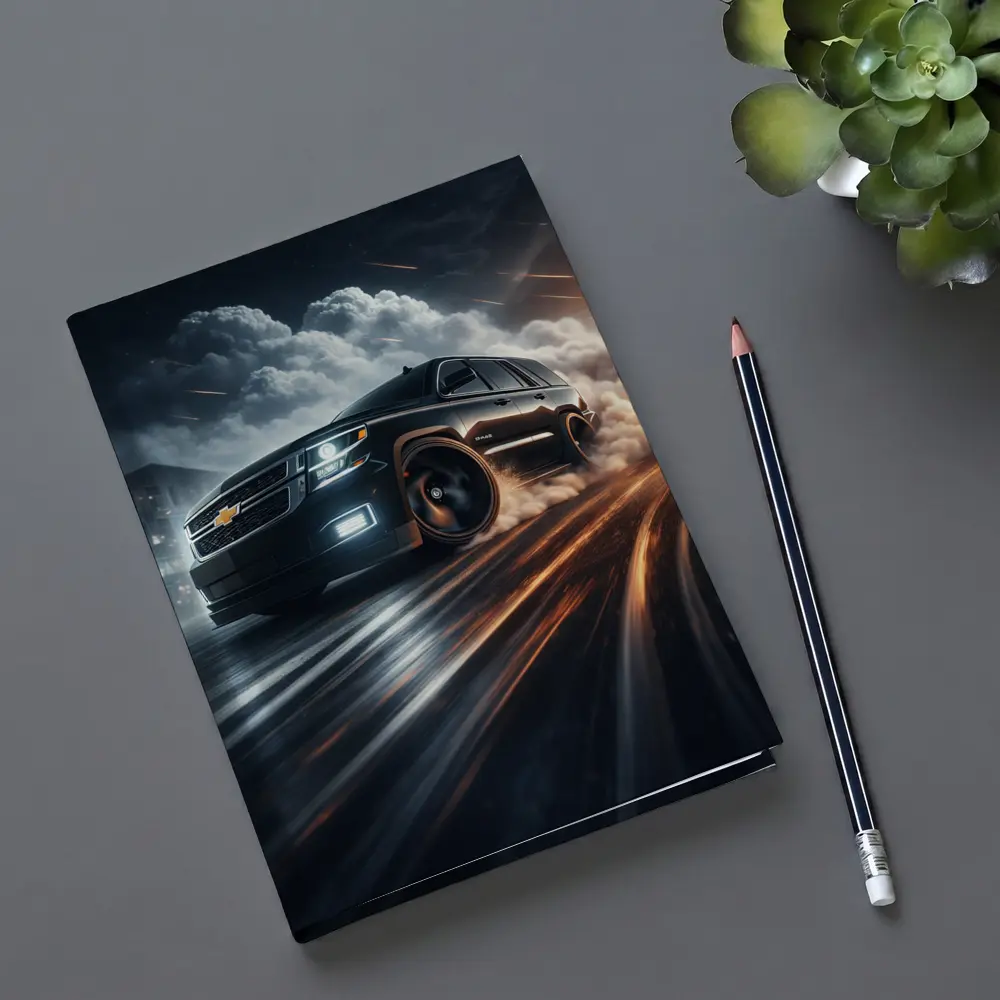 Chevrolet Tahoe Drifting Through Dramatic Storm Clouds – Notebooks