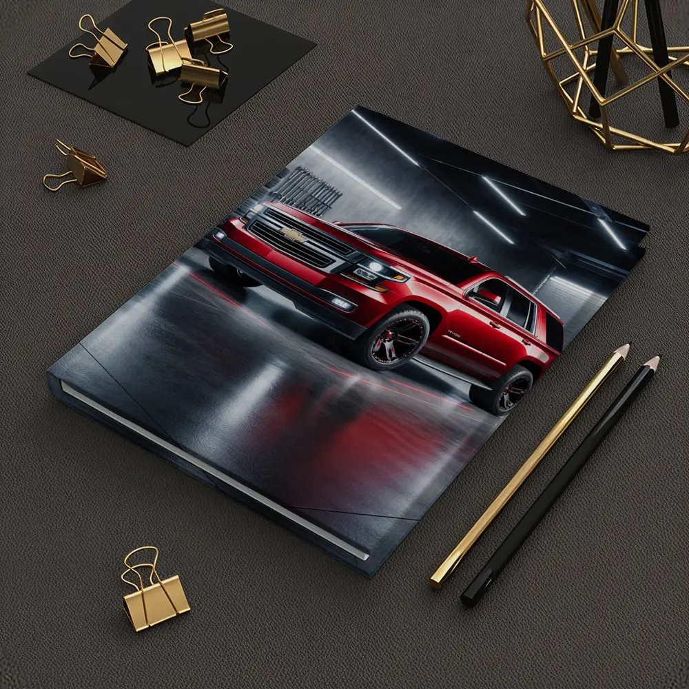 Chevrolet Tahoe Red SUV Garage Scene – Notebooks