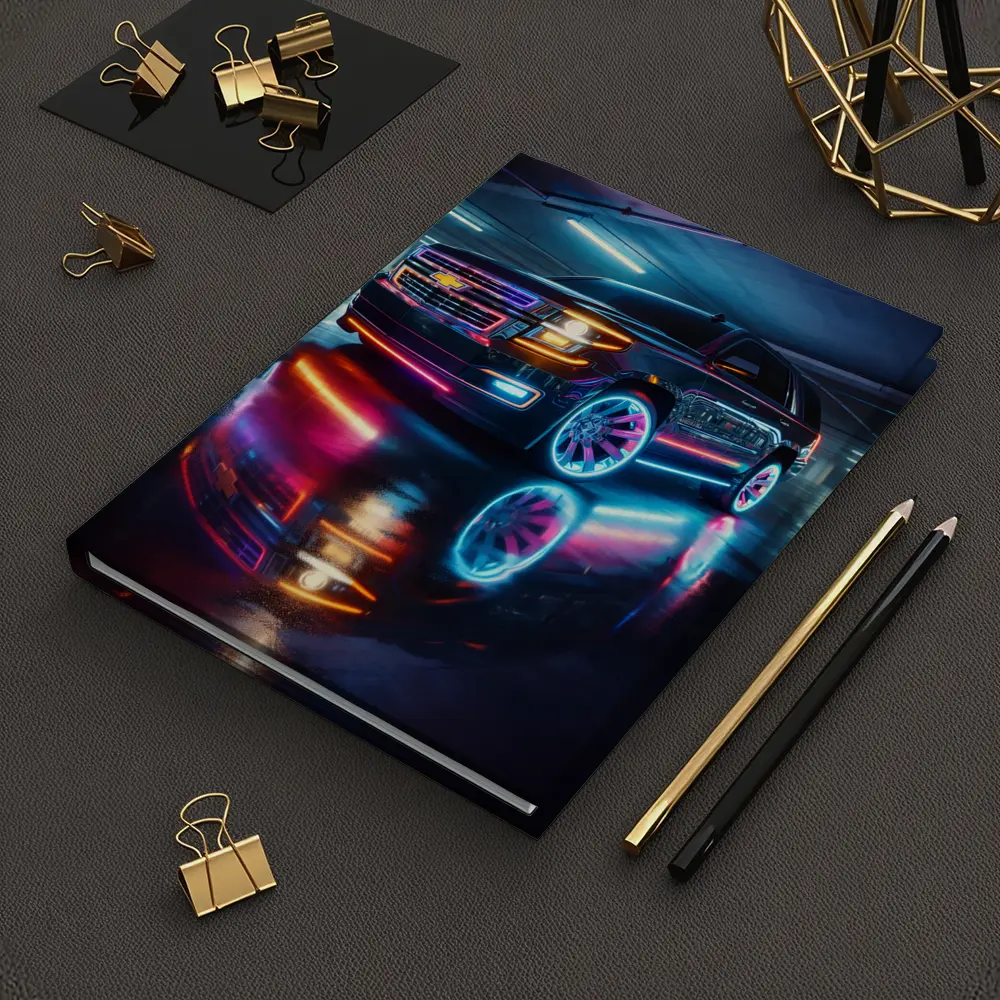 Chevrolet Tahoe Neon Lights Parking Garage – Notebooks