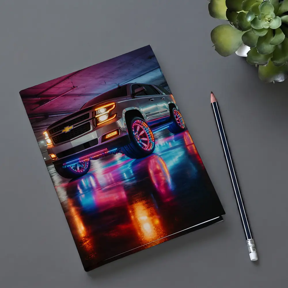 Chevrolet Tahoe Neon Lights Underground Parking – Notebooks