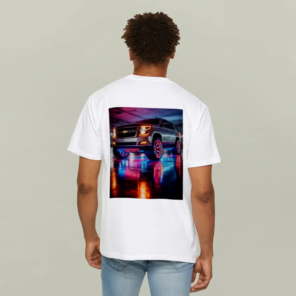 Chevrolet Tahoe Neon Lights Underground Parking – T-Shirts