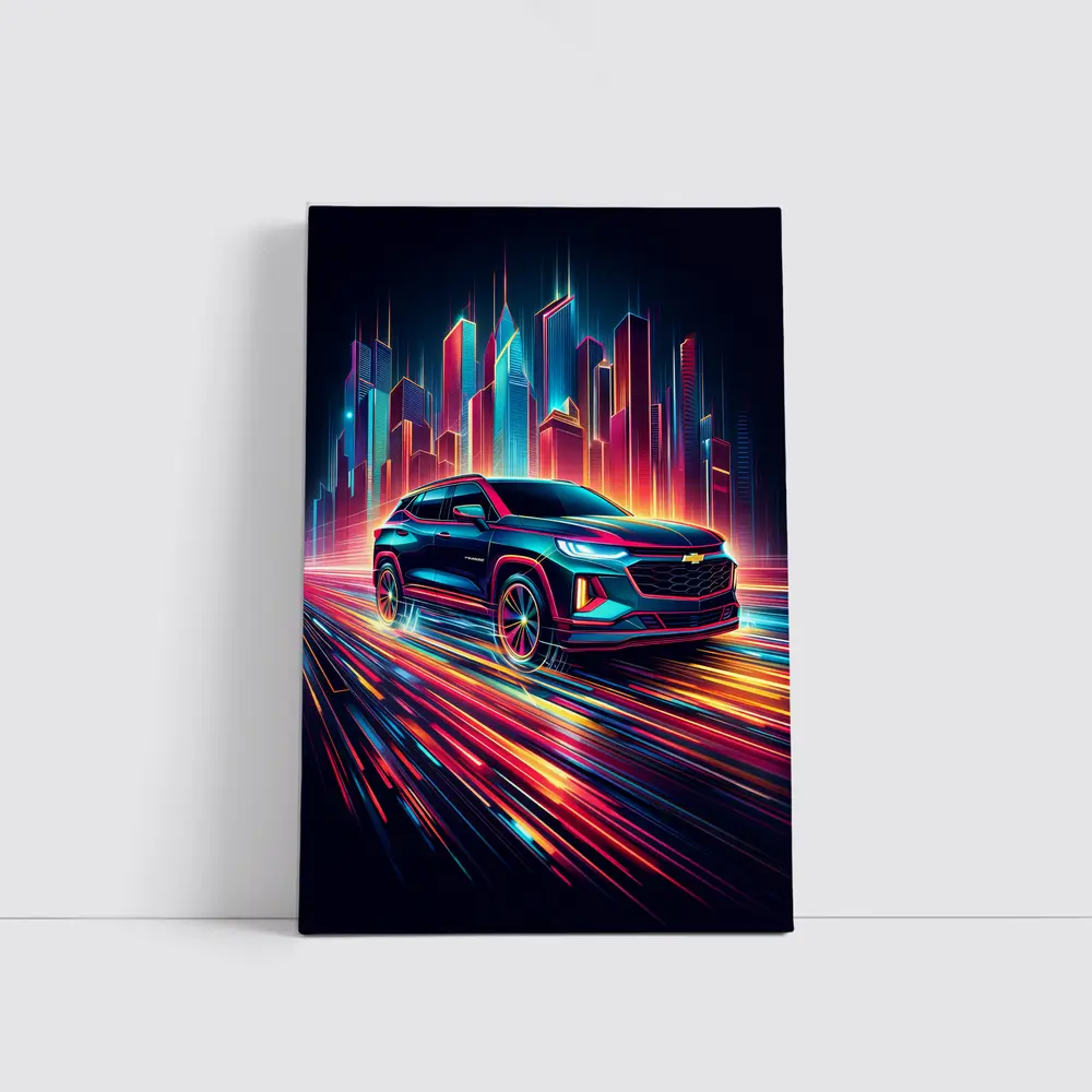 Chevrolet Trailblazer Neon City Night Drive – Wall Art