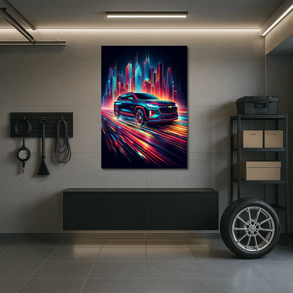 Chevrolet Trailblazer Neon City Night Drive – Wall Art