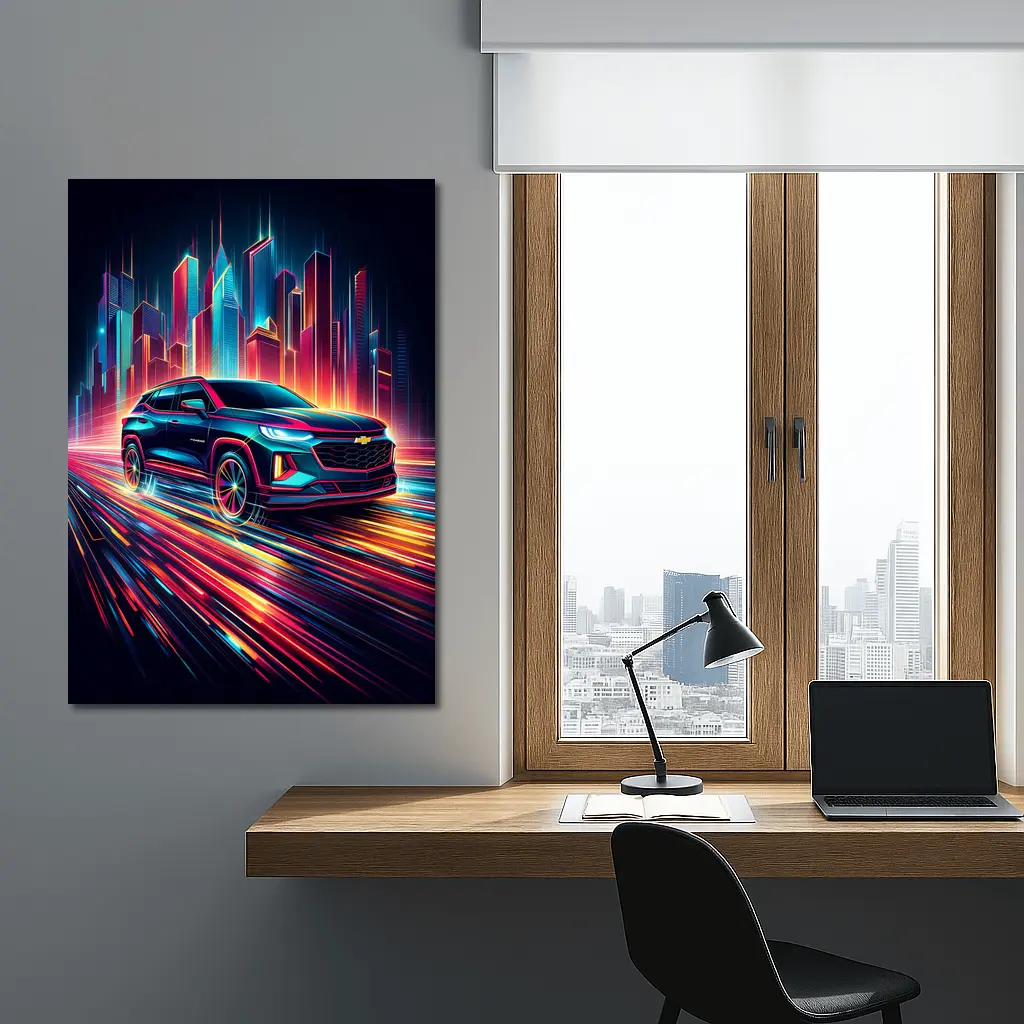 Chevrolet Trailblazer Neon City Night Drive – Wall Art