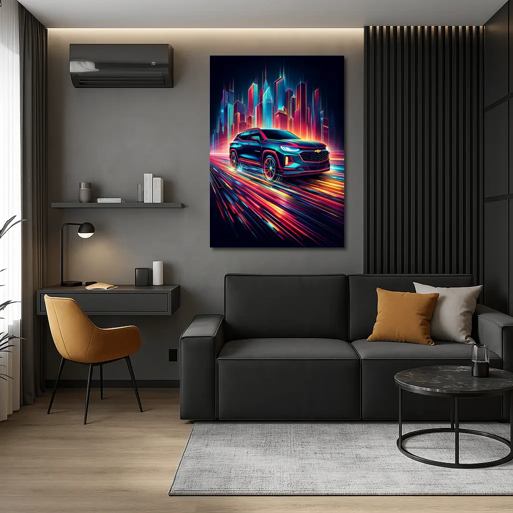 Chevrolet Trailblazer Neon City Night Drive – Wall Art