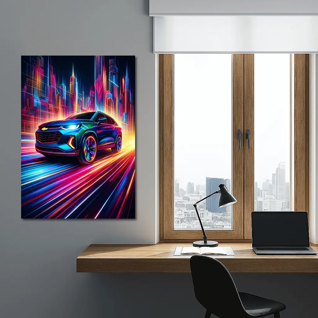 Chevrolet Trailblazer Neon City Night Drive – Wall Art