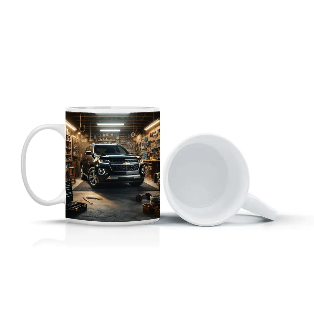 Chevrolet Trailblazer Black SUV Garage Scene – Mugs