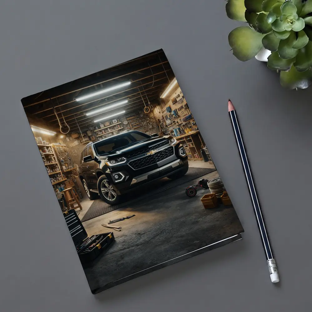 Chevrolet Trailblazer Black SUV Garage Scene – Notebooks