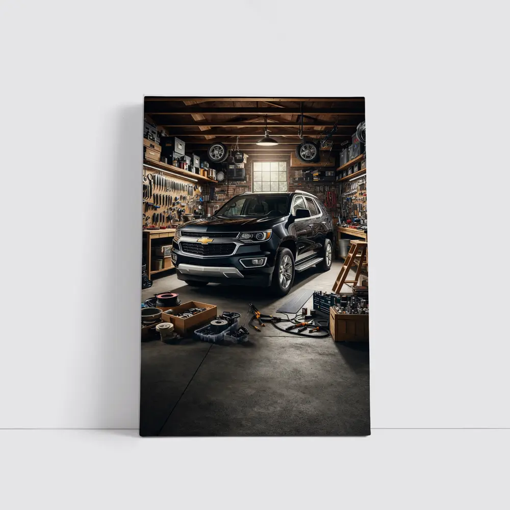 Chevrolet Trailblazer Black SUV Garage Workshop – Wall Art