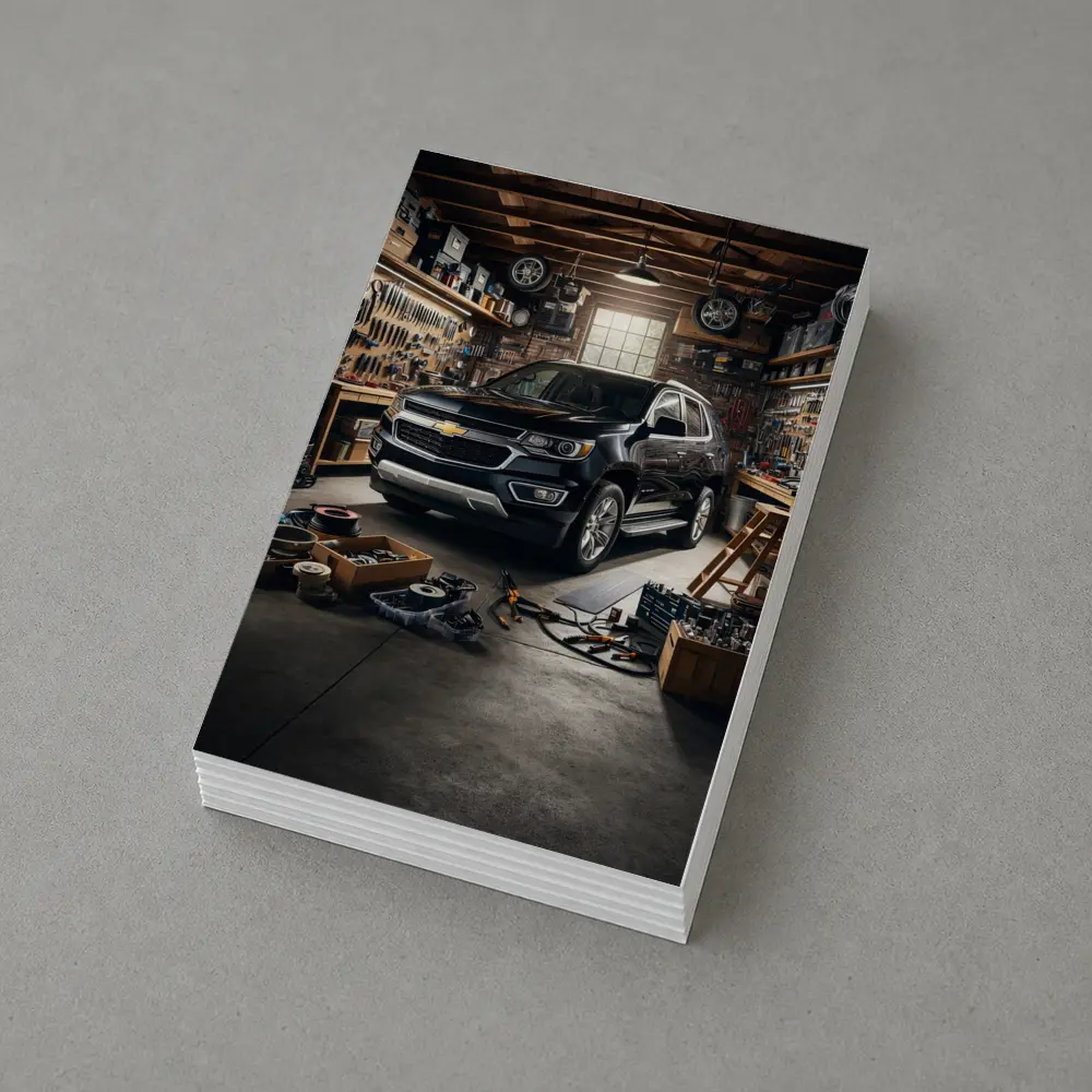 Chevrolet Trailblazer Black SUV Garage Workshop – Postcards
