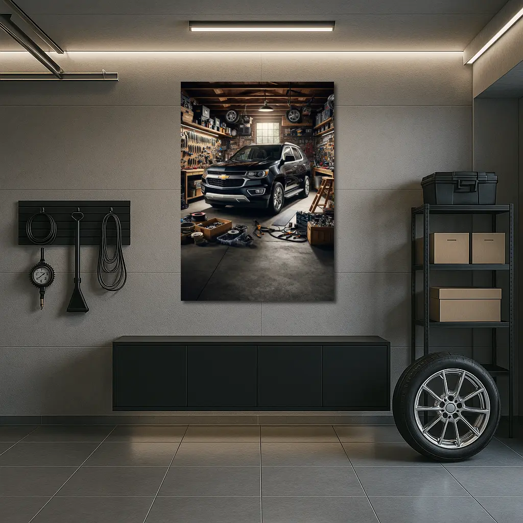 Chevrolet Trailblazer Black SUV Garage Workshop – Wall Art