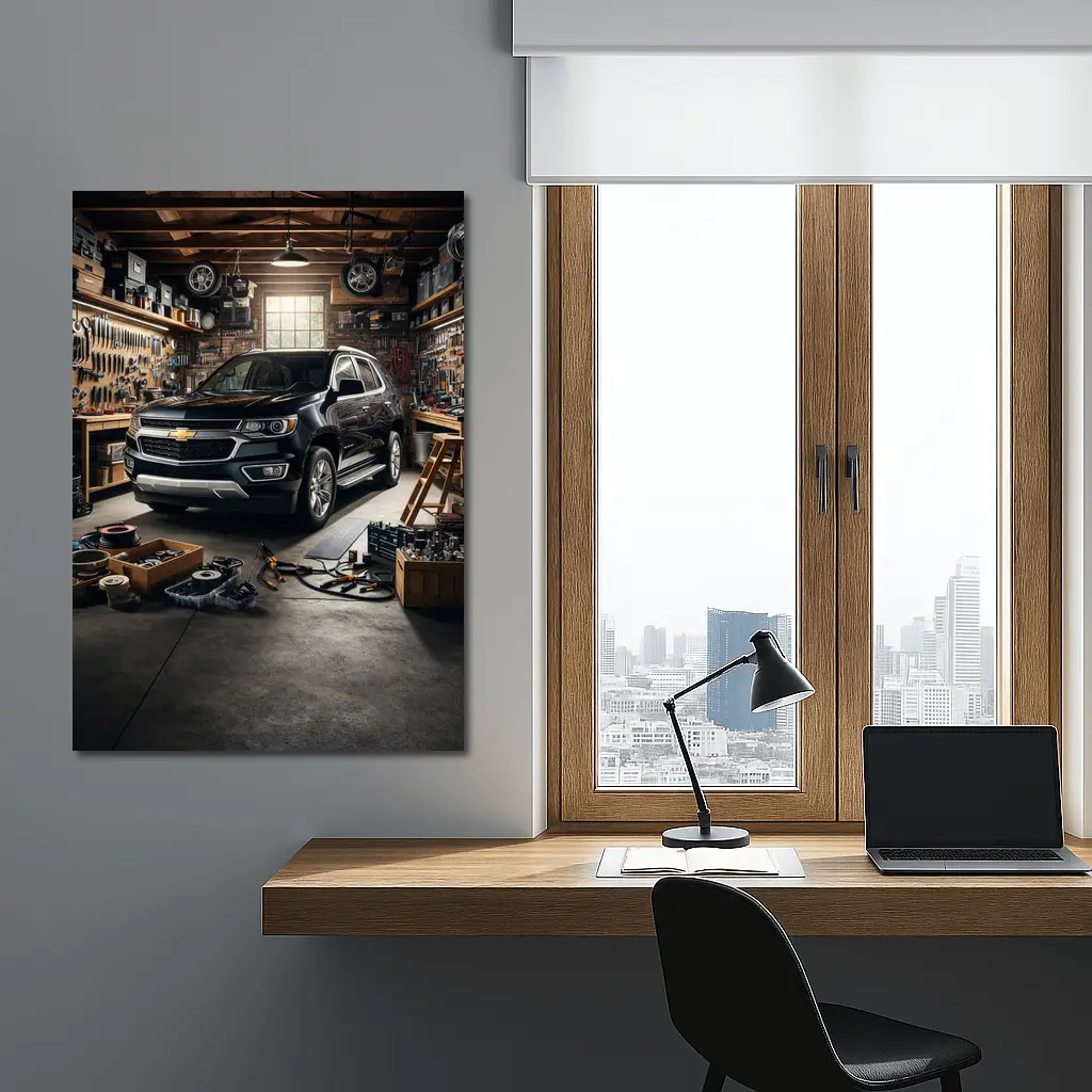 Chevrolet Trailblazer Black SUV Garage Workshop – Wall Art