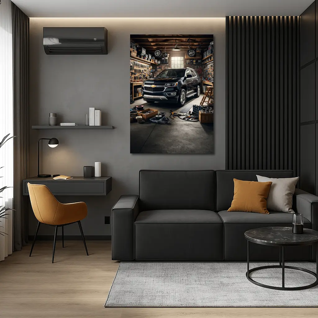 Chevrolet Trailblazer Black SUV Garage Workshop – Wall Art
