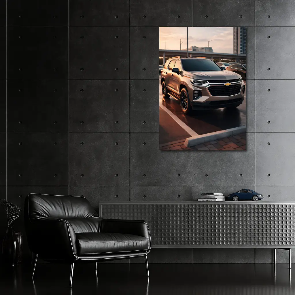 Chevrolet Trailblazer SUV Urban Parking Sunset – Wall Art