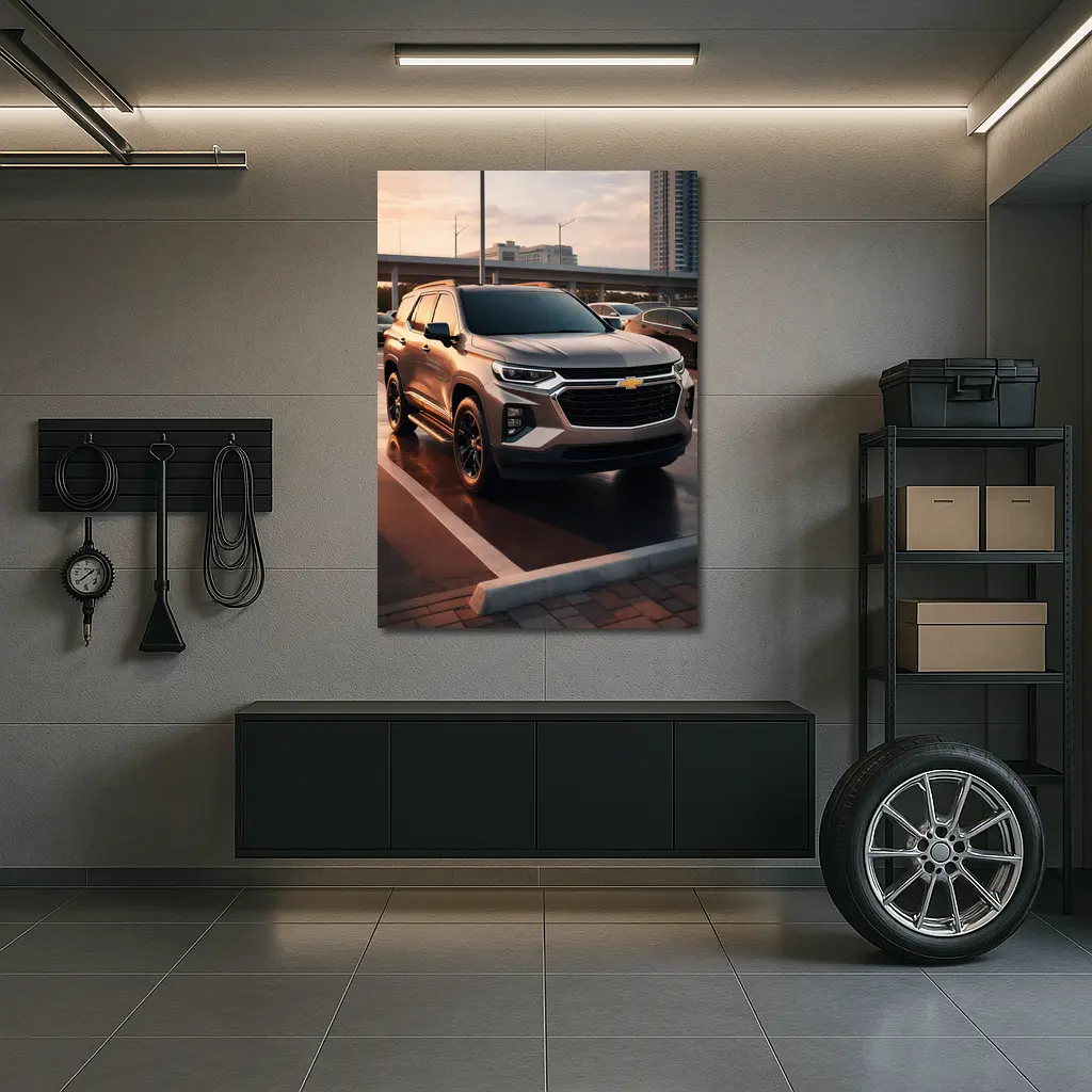 Chevrolet Trailblazer SUV Urban Parking Sunset – Wall Art