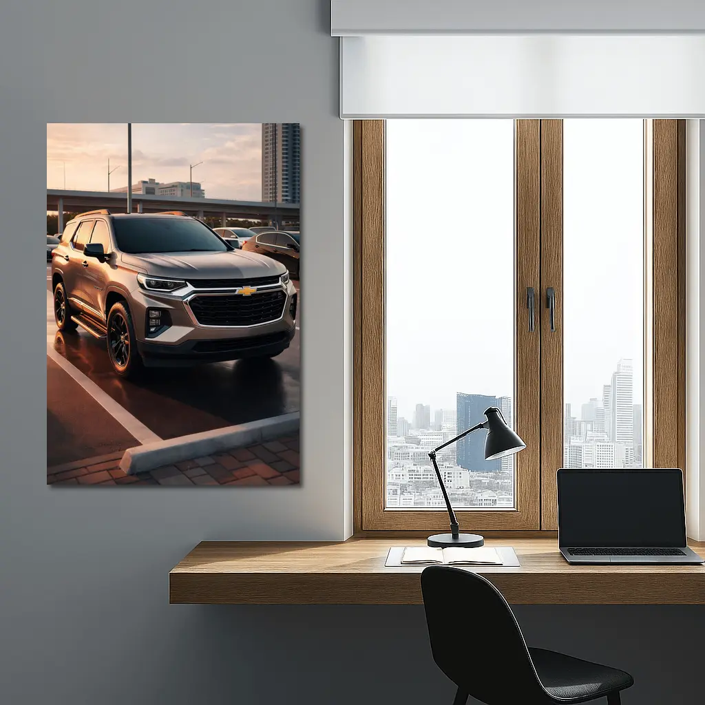 Chevrolet Trailblazer SUV Urban Parking Sunset – Wall Art
