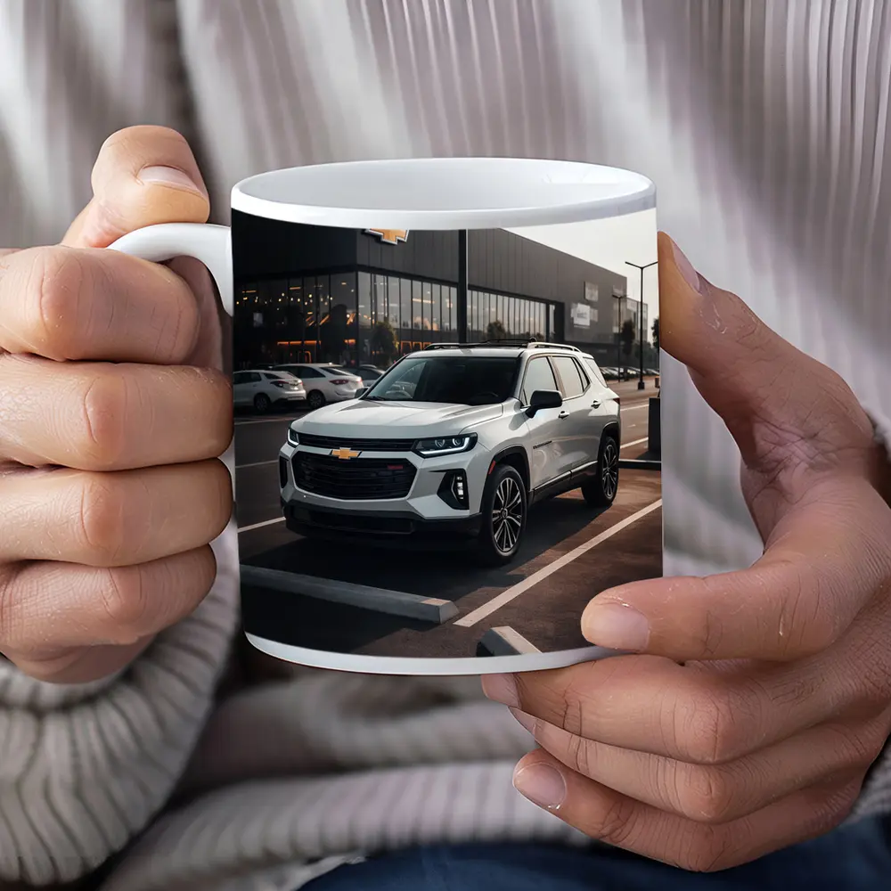 Chevrolet Traverse SUV Dealership Parking Lot – Mugs