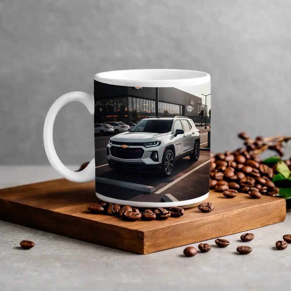 Chevrolet Traverse SUV Dealership Parking Lot – Mugs