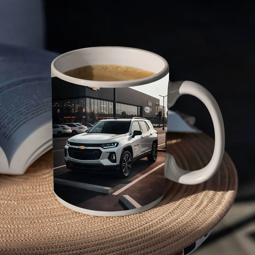 Chevrolet Traverse SUV Dealership Parking Lot – Mugs