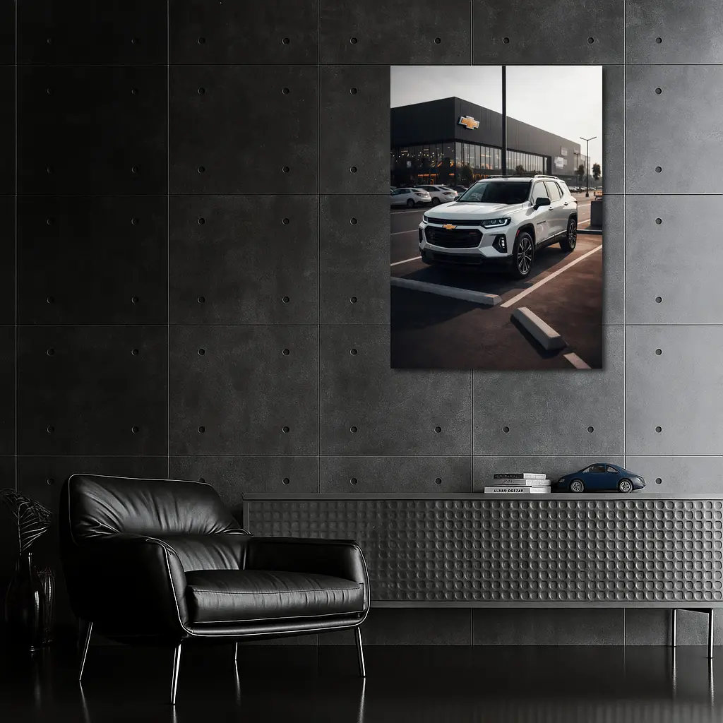 Chevrolet Traverse SUV Dealership Parking Lot – Wall Art