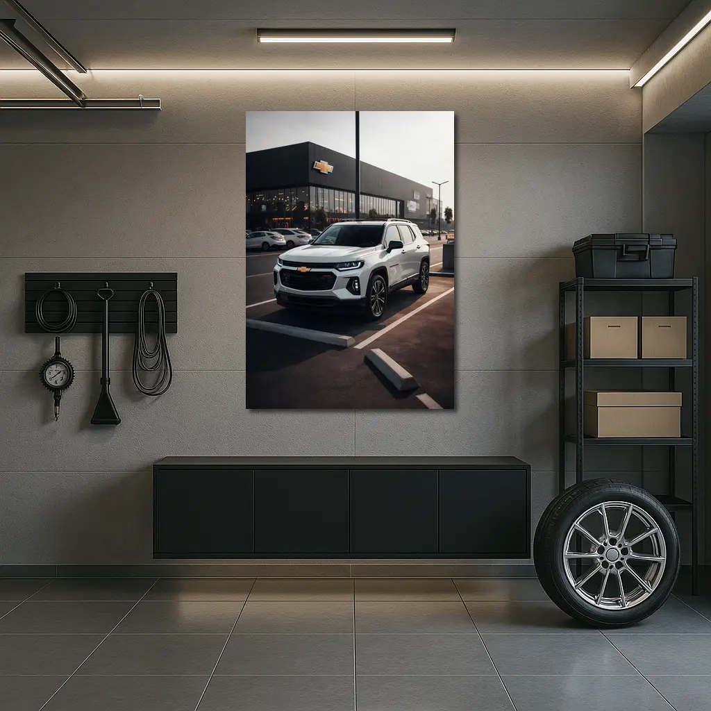 Chevrolet Traverse SUV Dealership Parking Lot – Wall Art