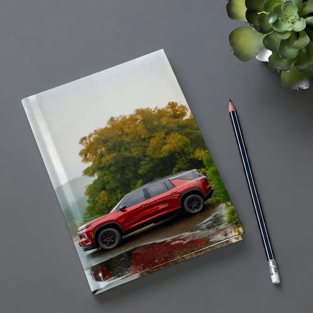 Chevrolet Traverse Red SUV Rainy Day – Notebooks