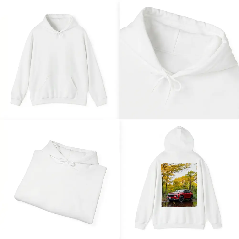Chevrolet Traverse Red SUV Autumn Forest – Hoodies