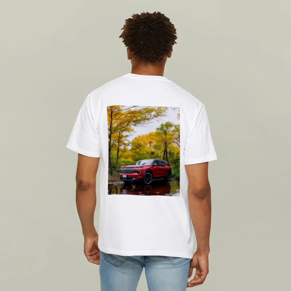 Chevrolet Traverse Red SUV Autumn Forest – T-Shirts